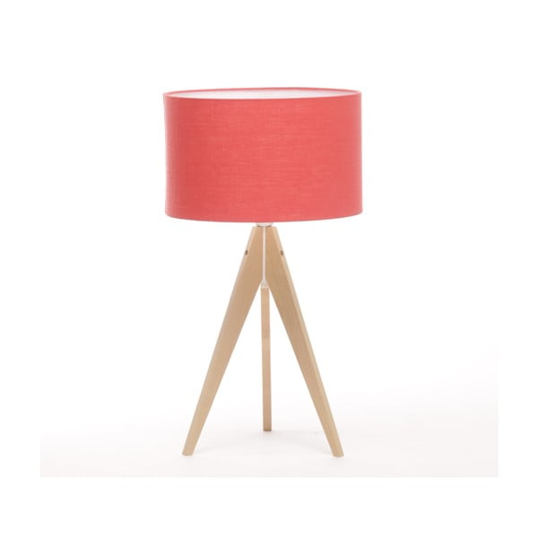 Stolní lampa Arist Coral Red/Natural