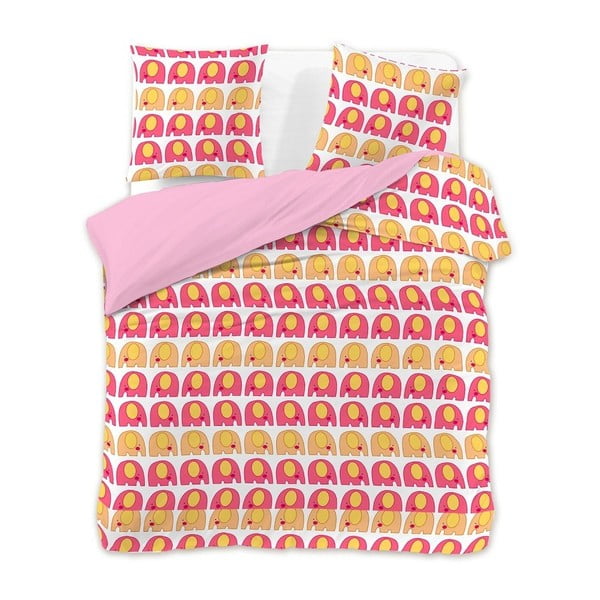 Спално бельо за двойно легло от микрофибър Cute Elephants, 200 x 220 cm - DecoKing