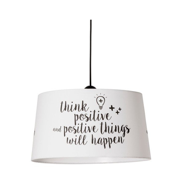 Черно-бяла висяща лампа Think Think Positive - SULION-image-2