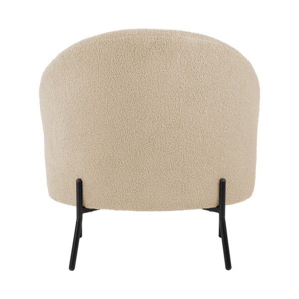 Бежово кресло от плат букле Noble – Leitmotiv-image-4