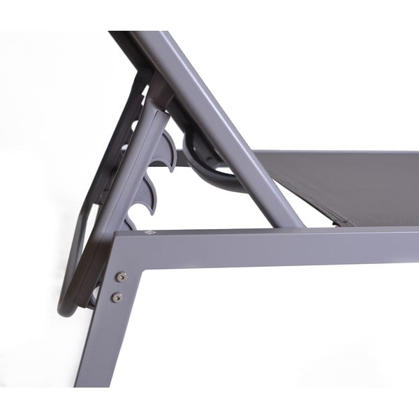 Сив метален градински шезлонг Bari - Rojaplast-image-4