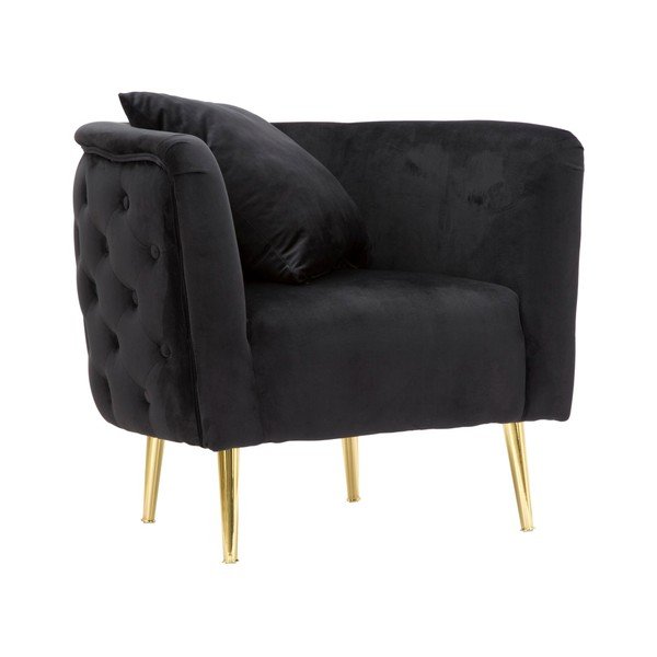 Черно кадифено кресло Bucarest – Mauro Ferretti