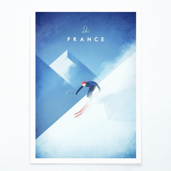 Плакат , A3 Ski France - Travelposter