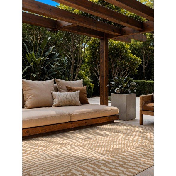 Кремав/в естествен цвят килим за открито и закрито 200x300 cm Haringey Barkham – Ted Baker-image-1