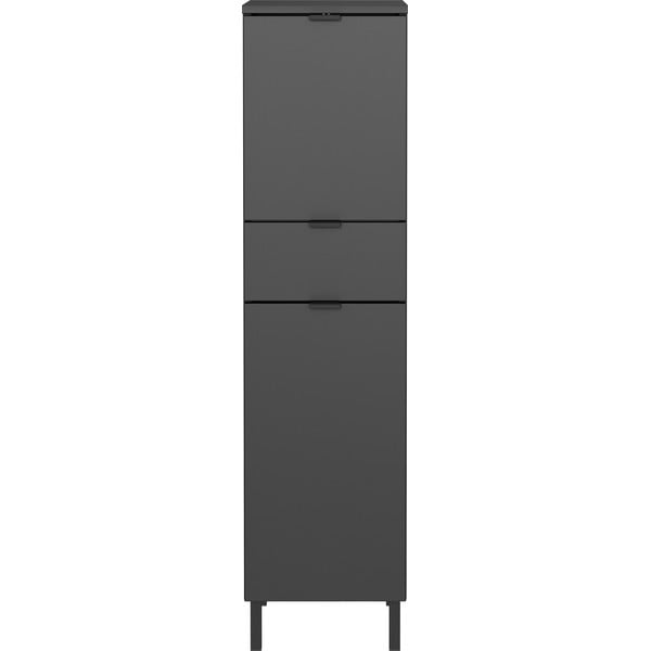 Антрацитен висок тесен шкаф за баня 30x120 cm Arcena – Germania