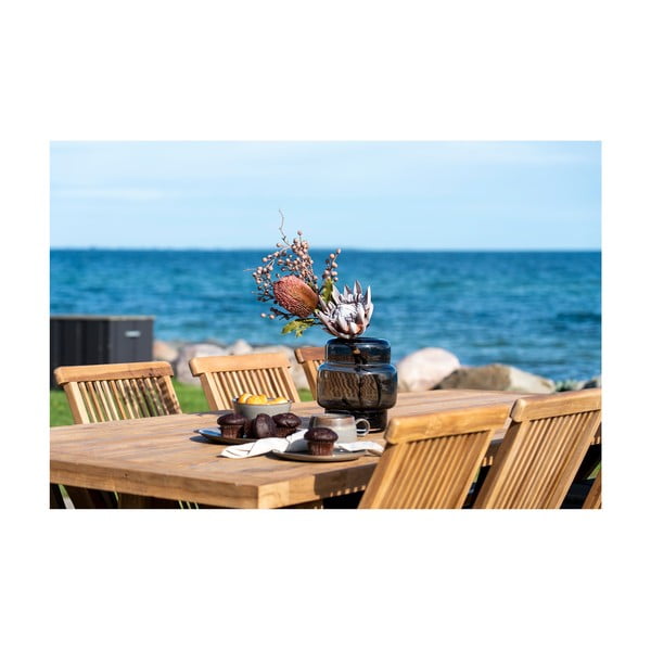 Градинска маса за хранене от масивно тиково дърво 100x240 cm Volos – House Nordic-image-2