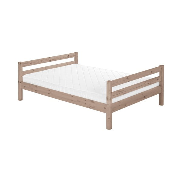 Кафяво детско двойно легло от борова дървесина , 140 x 200 cm Classic - Flexa