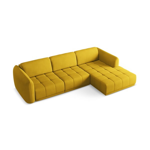 Жълт ъглов диван (десен ъгъл) Hoku – Makamii-image-4