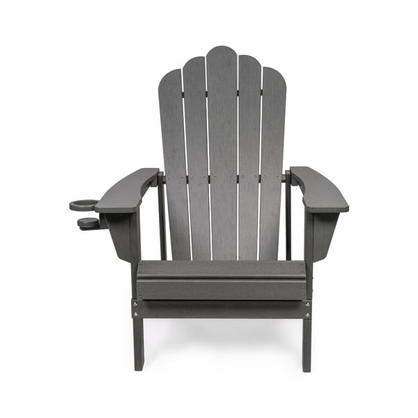 Сиво пластмасово градинско кресло Adirondack – Bonami Selection-image-3