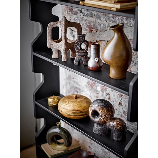 Черна библиотека от масивен бор 84x140x20 cm Savoya – Bloomingville-image-4