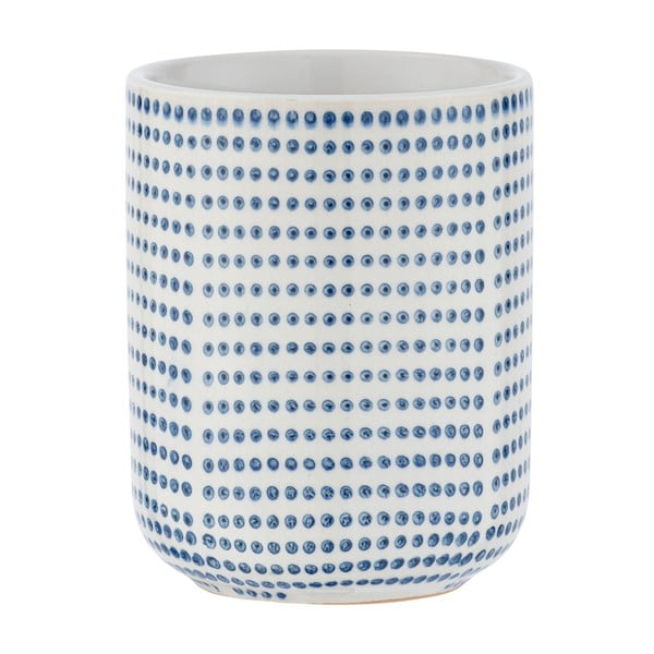 Синя и бяла керамична чаша за четки за зъби Nole - Wenko