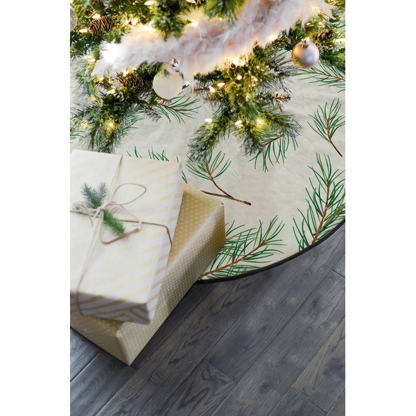 Памучен килим под коледната елха , ø 130 cm Fir Branches - Butter Kings-image-1