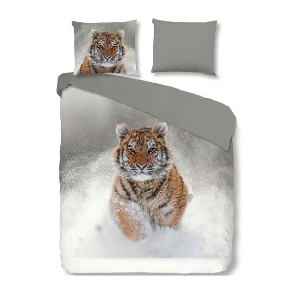Bavlněné povlečení na jednolůžko Muller Textiels Snow Tiger, 140 x 200 cm
