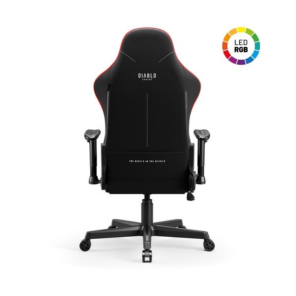 Черен гейминг стол X-Starter LED – Diablo Chairs-image-4