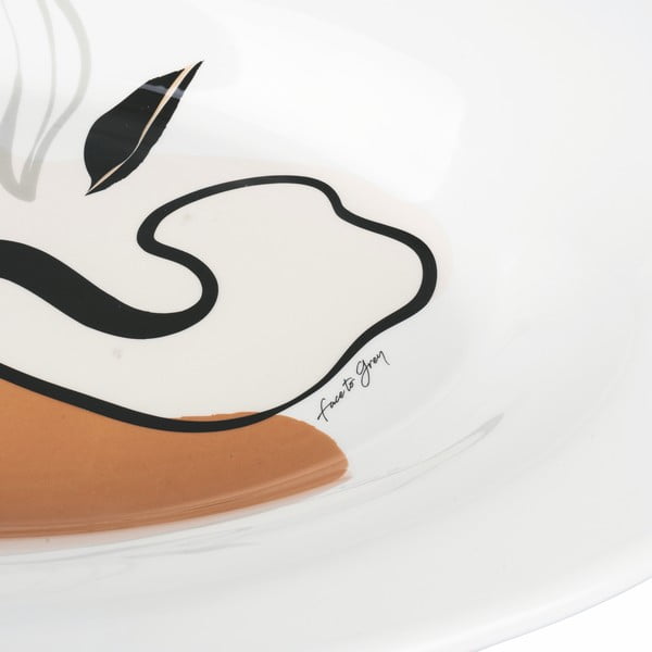 Керамична чиния за сервиране , 48 x 33 cm Face to Grey - VDE Tivoli 1996-image-2