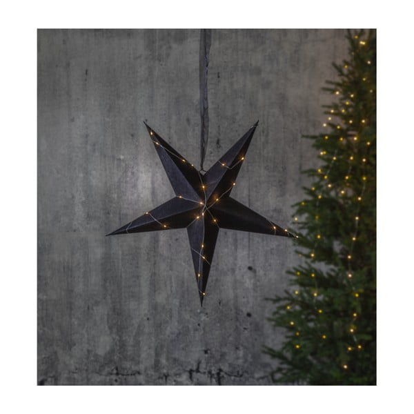 Черна коледна светлинна украса , ø 60 cm Velvet - Star Trading