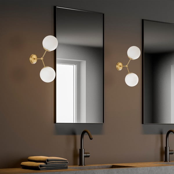 Стенна лампа в бяло-златист цвят Damar - Opviq lights-image-4