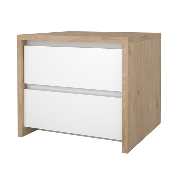Нощно шкафче в бял и естествен цвят Next – Tvilum-image-4