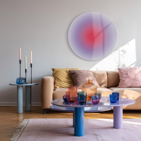 Печатна стъклопис картина ø 70 cm Halo – Styler-image-2