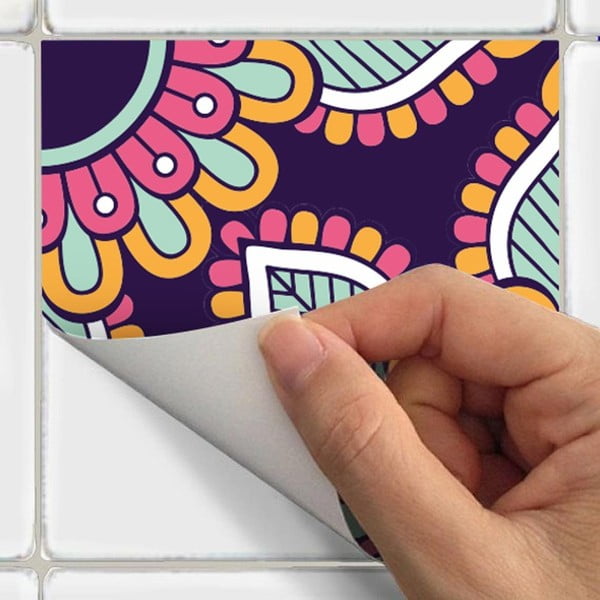 Комплект от 30 стикера за стена Плочки за стена Azulejos , 15 x 15 cm Mariska - Ambiance-image-1