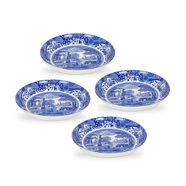 Комплект от 4 чинии за паста в бяло и синьо Синя италианска, ø 23 cm - Spode
