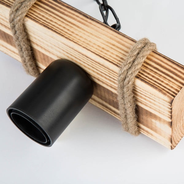 Лампа за таван в черен/естествен цвят 10x20 cm - Squid Lighting-image-1