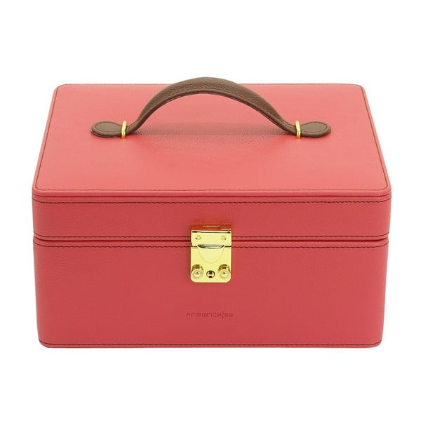 Червена кутия за бижута Ascot - Friedrich Lederwaren