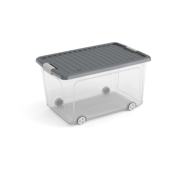 Пластмасова кутия за съхранение с капак 56,5x39x31,5 cm W box L – KIS