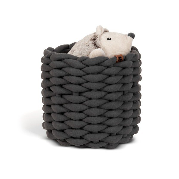 Текстилна кошница ø 21x17 cm Peach Skin Round S – Bigso-image-4