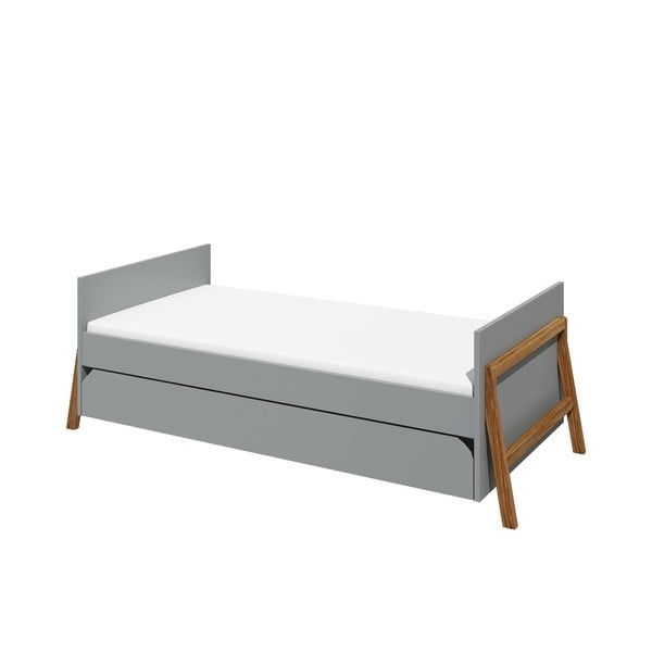 Сиво детско легло с чекмедже Lotta, 80 x 160 cm - BELLAMY
