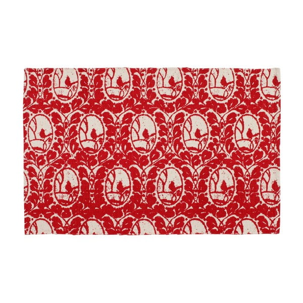 Červený koberec Comptoir de Famille Mesange, 50 x 80 cm