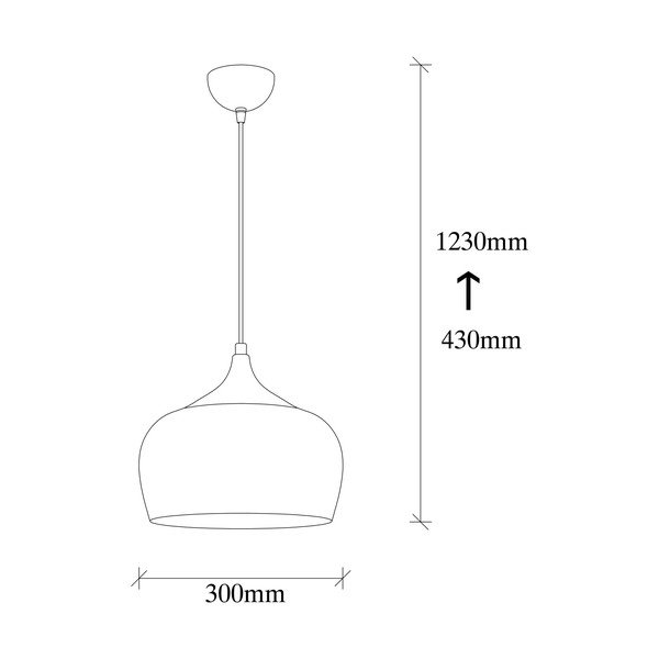 Черна висяща лампа Berceste Elegant - Opviq lights-image-3