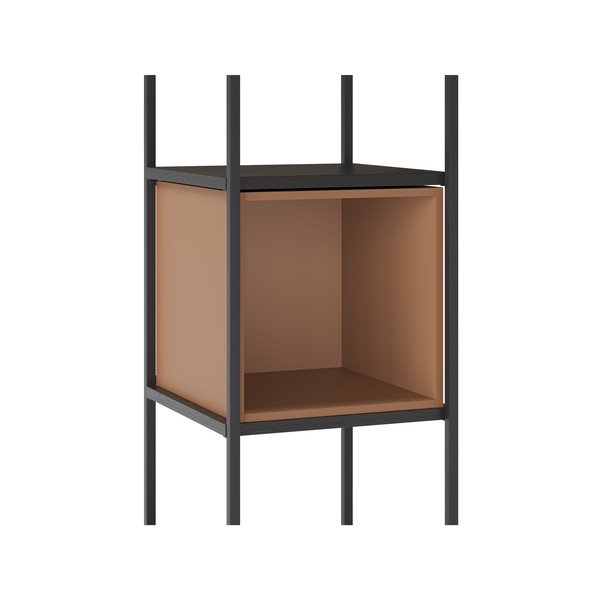 Библиотека в черен и тухлен цвят 36x179 cm Anya – Marckeric-image-4