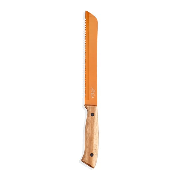 Оранжев нож за сладкиши с дървена дръжка Cutt, дължина 20 cm - The Mia