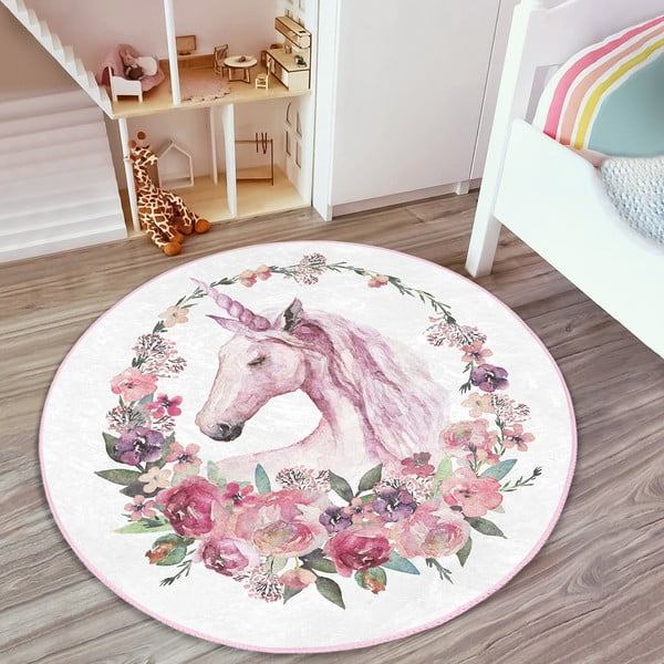 Розов детски килим ø 120 cm Comfort - Mila Home-image-4