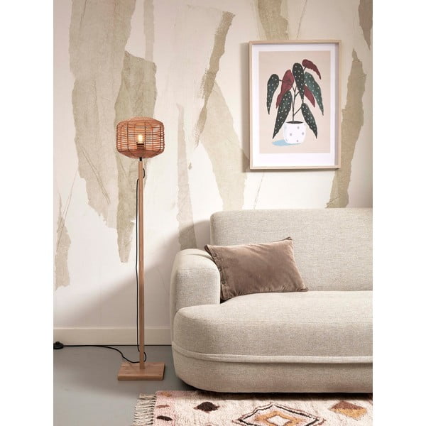 Подова лампа с абажур от ратан в естествен цвят (височина 130 cm) Tanami - Good&Mojo-image-3