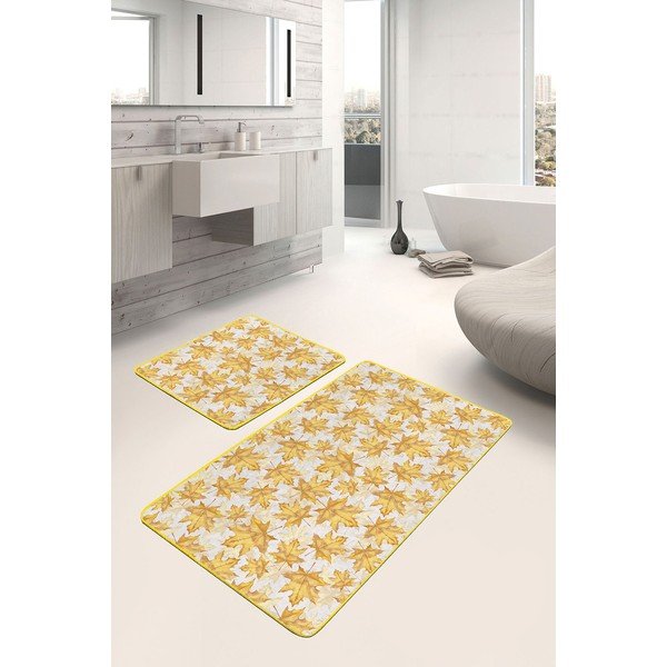 Жълти постелки за баня в комплект от 2 броя 60x100 cm - Mila Home-image-1