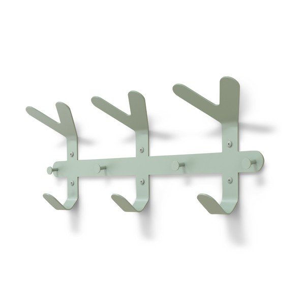 Сиво-зелена стоманена стенна закачалка 66 cm Frondo – Spinder Design