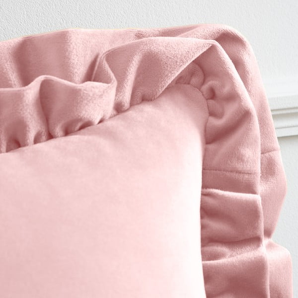 Кадифена декоративна възглавница 43x43 cm Velvet Double Frill – Catherine Lansfield-image-2