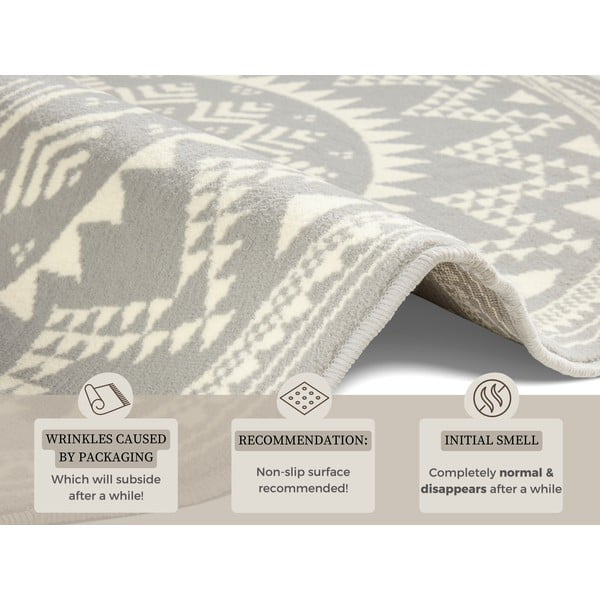 Сив килим Celebration , ⌀ 140 cm Valencia - Hanse Home-image-4