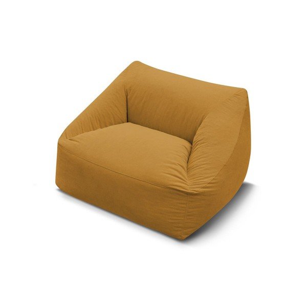 Жълт пуф от рипсено кадифе Lilibet – Bobochic Paris-image-4