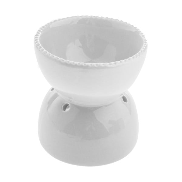 Бяла керамична ароматерапевтична лампа, височина 11,5 cm - Dakls