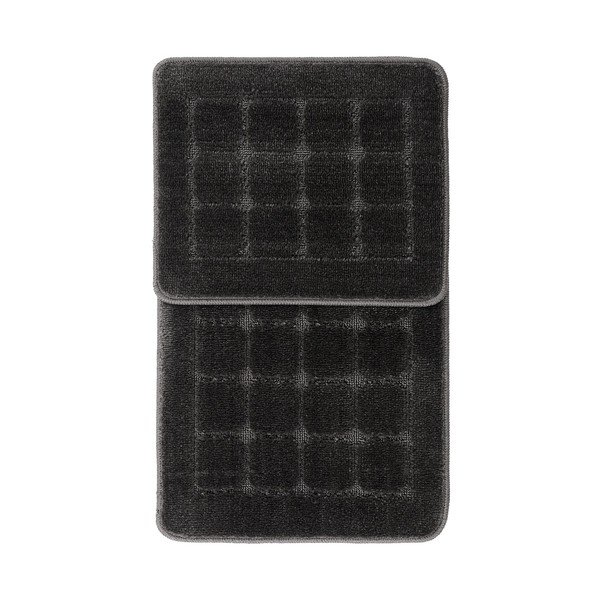 Антрацитни килими за баня в комплект 2 бр. 50x80 cm Kareli – Foutastic-image-2