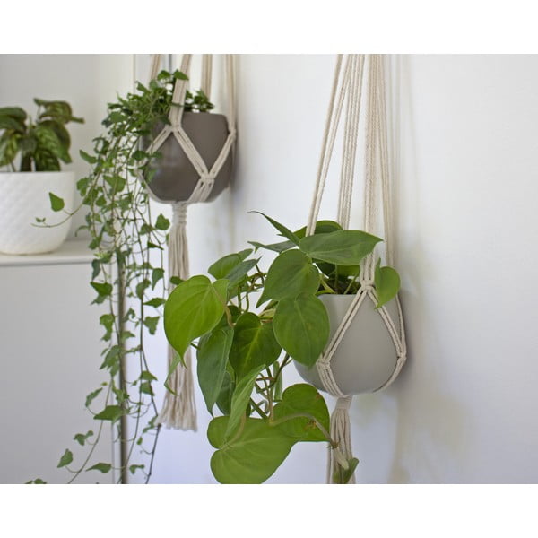 Текстилна закачалка за саксия ø 13 cm (височина 100 cm) Macramé – Artevasi-image-1