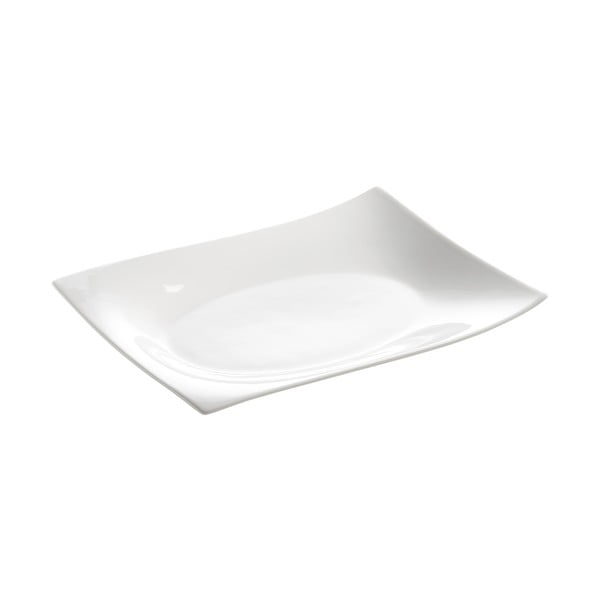 Бяла порцеланова чиния Движение, 35 x 25,5 cm - Maxwell & Williams