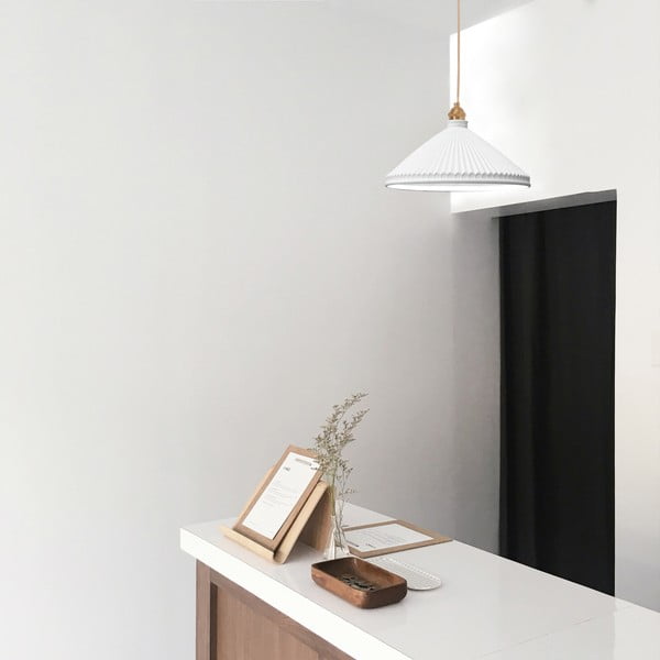 Бяло висящо осветително тяло, височина 150 cm Elena - SULION-image-2