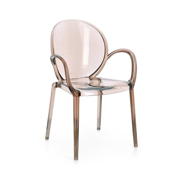 Светлокафяв пластмасов градински стол Camilla – Bizzotto