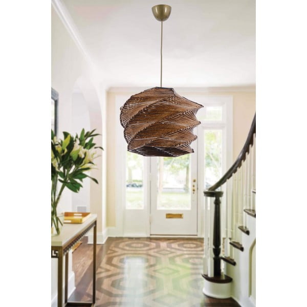 Светлокафяво висящо осветително тяло ø 32 cm Ruche – Opviq lights-image-1