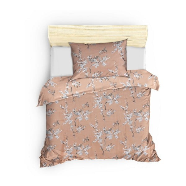 Оранжево памучно спално бельо за единично легло 140x200 cm Chicory - Mijolnir