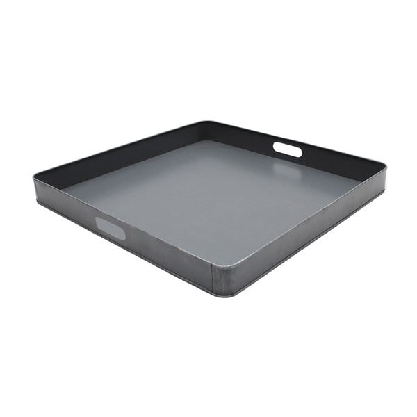 Сива метална табла за сервиране , 60 x 60 cm - LABEL51